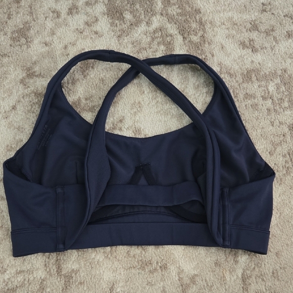Athleta Blue Cross-Back Sports Bra Size 34D/Dd - Picture 2 of 4